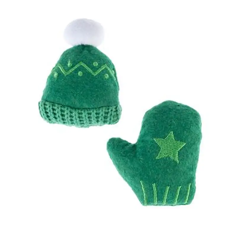 TIAKI Christmas Hat & Mitten Cat Toy Set - Set of 2 Toys