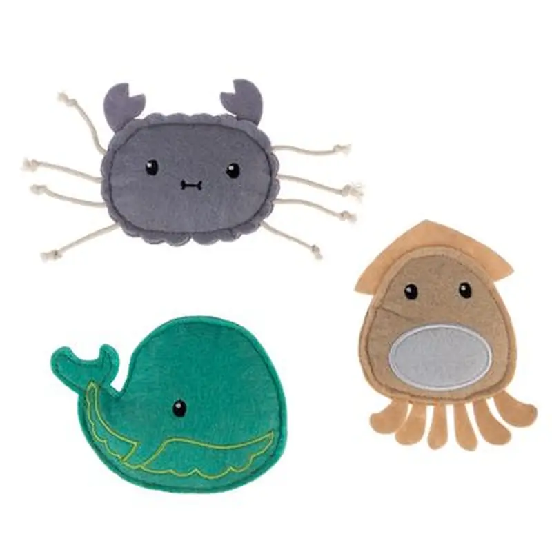 TIAKI Cat Toy Set Ocean Gang with Catnip - set of 3