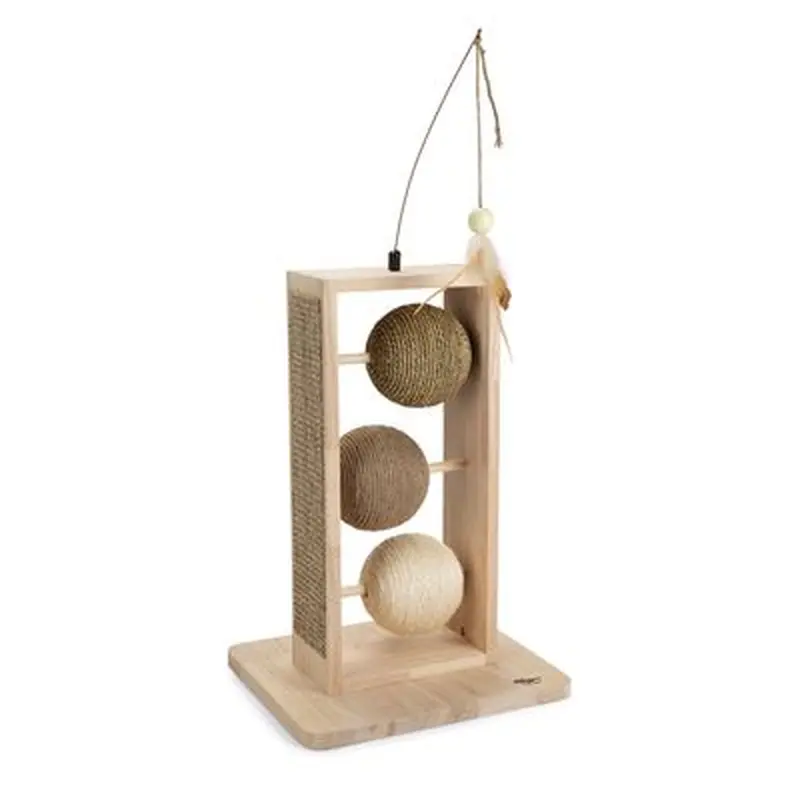 Designed by Lotte Wooden Lomax Scratching Ball - 34.5 x 29.5 x 50cm (L x W x H)