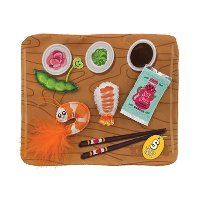 KONG Pull-A-Partz Sushi Cat Toy - 1 Set