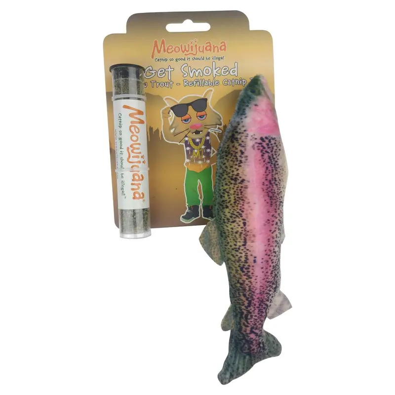 Meowijuana Get Smoked Refillable Fish Cat Toy