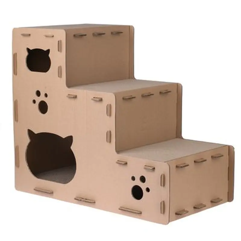 TIAKI Scratching Stairs Puzzle for Cats - 70 x 40 x 60 cm (L x W x H)