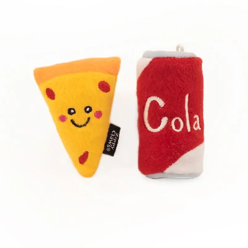 ZippyClaws NomNomz Cat Toy - Pizza And Cola