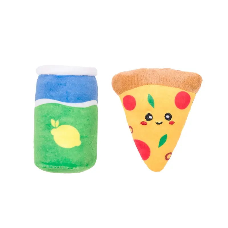 HugSmart Kitten Party Cat Toy - Pizza & Soda