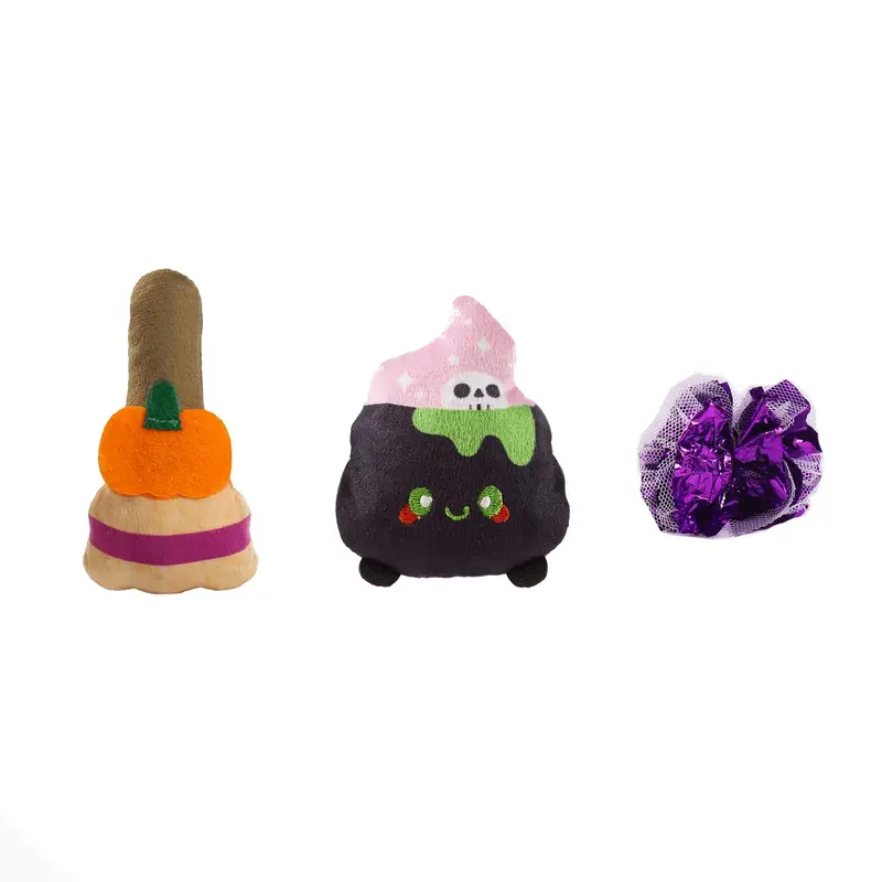 HugSmart Spooky Cats Meow Buddies Cat Toy - Witch's Brew