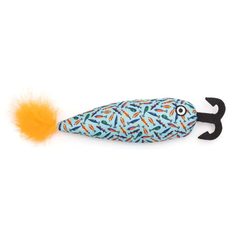 Worthy Dog Kicker Cat Toy - Gone Fishin