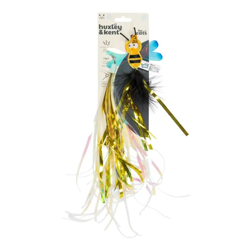 Huxley & Kent Teasers Refill Bundle Cat Toy - Buzz Bee Streamers