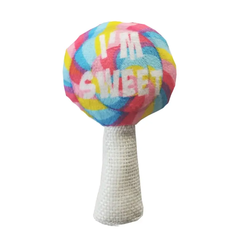 Huxley & Kent Kittybelles Plush Food Cat Toy - I'm Sweet Lollipop