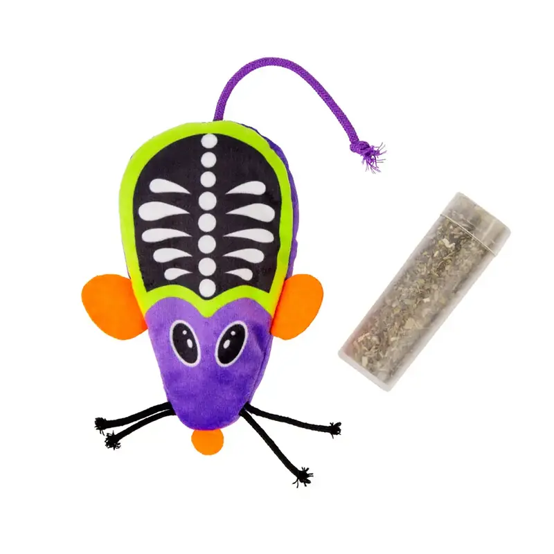 KONG Halloween Refillable Catnip Cat Toy - Skeleton Mouse