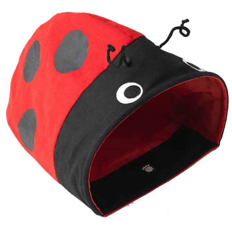Petrageous Crinkle Cat Cave - Ladybug