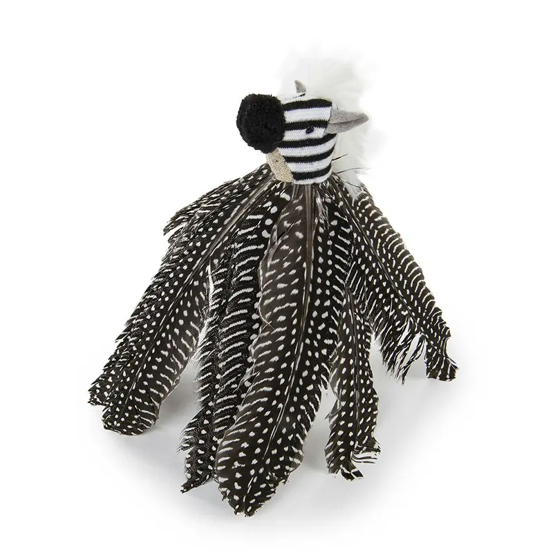 Petlinks Safari HyperNip Zippy Zebra Feathers Cat Toy