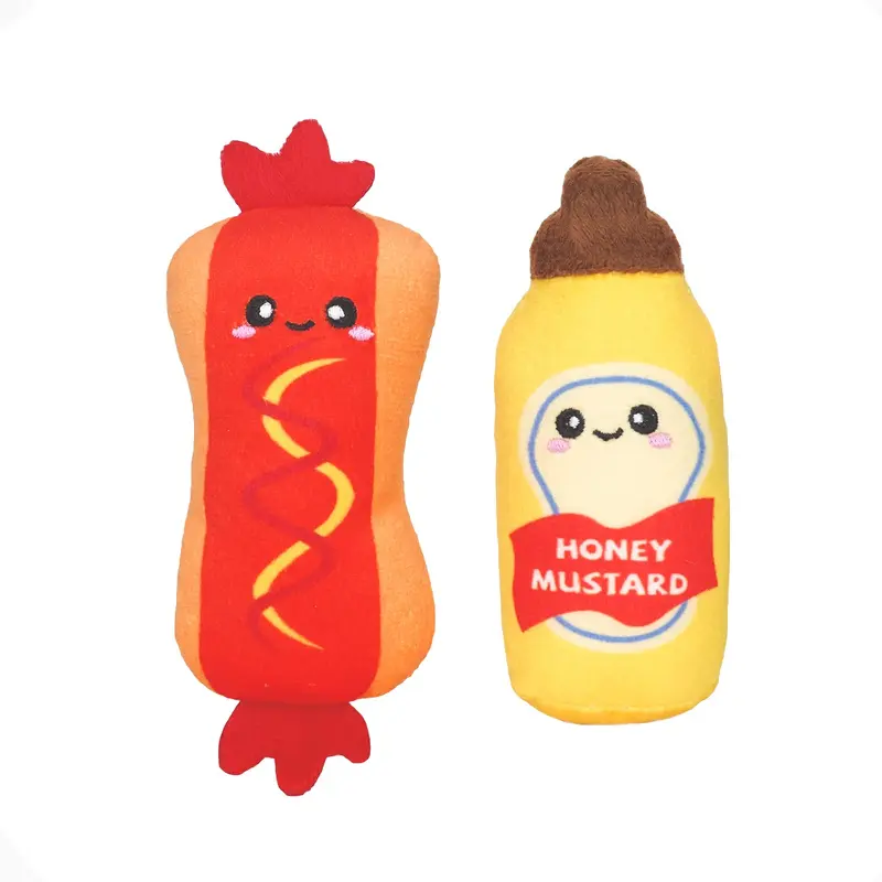 HugSmart Kitten Party Cat Toy - Hot Dog & Mustard