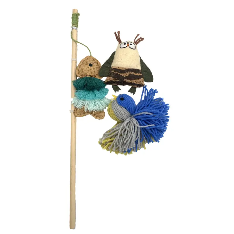 Happy Tails Naturals Teaser and Cat Toys - Blue Bird